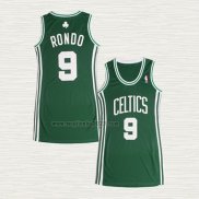 Maglia Rajon Rondo NO 9 Donna Boston Celtics Icon Verde