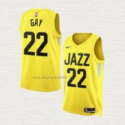 Maglia Rudy Gay NO 22 Utah Jazz Icon 2022-23 Giallo