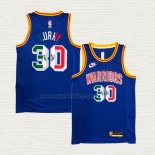 Maglia Stephen Curry NO 30 Golden State Warriors Classic Royal Special Mexico Edition Blu