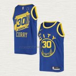 Maglia Stephen Curry NO 30 Golden State Warriors Hardwood Classics 2020-21 Blu