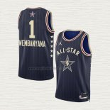 Maglia Victor Wembanyama NO 1 San Antonio Spurs All Star 2024 Blu