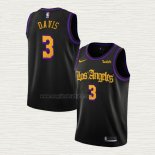 Maglia Anthony Davis NO 3 Los Angeles Lakers Citta 2019-20 Nero