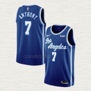 Maglia Carmelo Anthony NO 7 Los Angeles Lakers Classic 2021 Blu