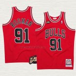 Maglia Dennis Rodman NO 91 Chicago Bulls Mitchell & Ness NBA Final 1997-98 Rosso s