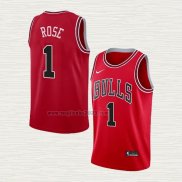 Maglia Derrick Rose NO 1 Chicago Bulls Icon Rosso