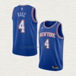Maglia Derrick Rose NO 4 New York Knicks Statement 2020-21 Blu