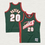 Maglia Gary Payton NO 20 Seattle SuperSonics Throwback Historic Verde 2