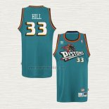 Maglia Grant Hill NO 33 Detroit Pistons Throwback Verde