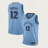 Maglia Ja Morant NO 12 Memphis Grizzlies Statement 2019-20 Blu