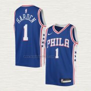 Maglia James Harden NO 1 Bambino Philadelphia 76ers Icon Blu