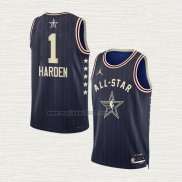 Maglia James Harden NO 1 Los Angeles Clippers All Star 2024 Blu