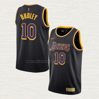 Maglia Jared Dudley NO 10 Los Angeles Lakers Earned 2020-21 Nero
