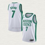 Maglia Jaylen Brown NO 7 Boston Celtics Citta 2020-21 Bianco