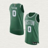 Maglia Jayson Tatum NO 0 Boston Celtics Icon Autentico Verde