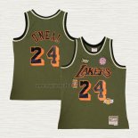 Maglia Kobe Bryant NO 24 Los Angeles Lakers Mitchell & Ness Verde