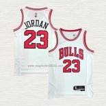 Maglia Michael Jordan NO 23 Chicago Bulls Association 2021 Bianco