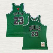 Maglia Michael Jordan NO 23 Chicago Bulls Throwback Verde