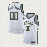 Maglia Milwaukee Bucks Personalizzate Association 2020-21 Bianco