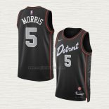 Maglia Monte Morris NO 5 Detroit Pistons Citta 2023-24 Nero