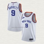 Maglia RJ Barrett NO 9 New York Knicks 75th Anniversary Bianco