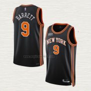 Maglia RJ Barrett NO 9 New York Knicks Citta 2021-22 Nero