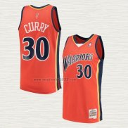 Maglia Stephen Curry NO 30 Golden State Warriors Mitchell & Ness 2009-10 Arancione