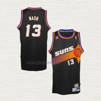 Maglia Steve Nash NO 13 Phoenix Suns Throwback Nero