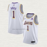 Maglia Trevor Ariza NO 1 Los Angeles Lakers Association 2021-22 Bianco