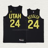 Maglia Walker Kessler NO 24 Utah Jazz Statement 2022-23 Nero