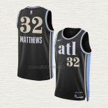 Maglia Wesley Matthews NO 32 Atlanta Hawks Citta 2023-24 Nero