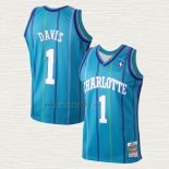 Maglia Baron Davis NO 1 Charlotte Hornets Mitchell & Ness 1999-00 Verde