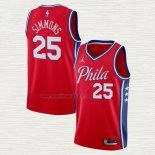 Maglia Ben Simmons NO 25 Philadelphia 76ers Statement 2020-21 Rosso