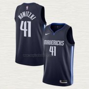 Maglia Dirk Nowitzki NO 41 Dallas Mavericks Statement Blu