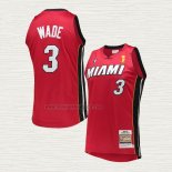 Maglia Dwyane Wade NO 3 Miami Heat Mitchell & Ness Autentico 2005-06 Rosso