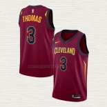 Maglia Isaiah Thomas NO 3 Cleveland Cavaliers Icon Rosso