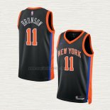 Maglia Jalen Brunson NO 11 New York Knicks Citta 2022-23 Nero