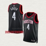 Maglia Jalen Green NO 4 Houston Rockets Statement 2023-24 Nero