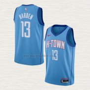 Maglia James Harden NO 13 Houston Rockets Citta 2020-21 Blu