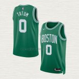 Maglia Jayson Tatum NO 0 Boston Celtics Icon 2022-23 Verde