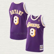Maglia Kobe Bryant NO 8 Los Angeles Lakers Mitchell & Ness 1996-97 Viola