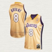 Maglia Kobe Bryant NO 8 Los Angeles Lakers Mitchell & Ness Home Or