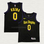 Maglia Kyle Kuzma NO 0 Los Angeles Lakers Citta 2019-20 Nero