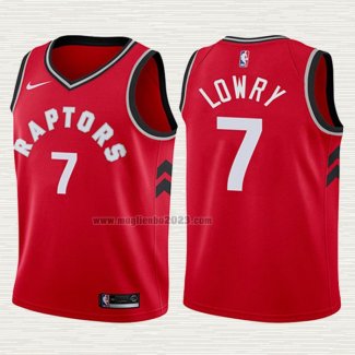 Maglia Kyle Lowry NO 7 Bambino Toronto Raptors Icon 2017-18 Rosso