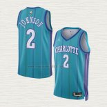 Maglia Larry Johnson NO 2 Charlotte Hornets Classic 2023-24 Verde