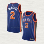 Maglia Miles Mcbride NO 2 New York Knicks Citta 2023-24 Blu