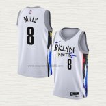 Maglia Patty Mills NO 8 Brooklyn Nets Citta 2022-23 Bianco