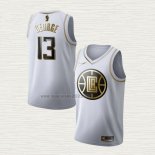 Maglia Paul George NO 13 Los Angeles Clippers Golden Edition Bianco