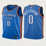 Maglia Russell Westbrook NO 0 Bambino Oklahoma City Thunder Icon 2017-18 Blu
