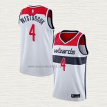 Maglia Russell Westbrook NO 4 Washington Wizards Association 2020-21 Bianco