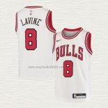 Maglia Zach Lavine NO 8 Bambino Chicago Bulls Association Bianco